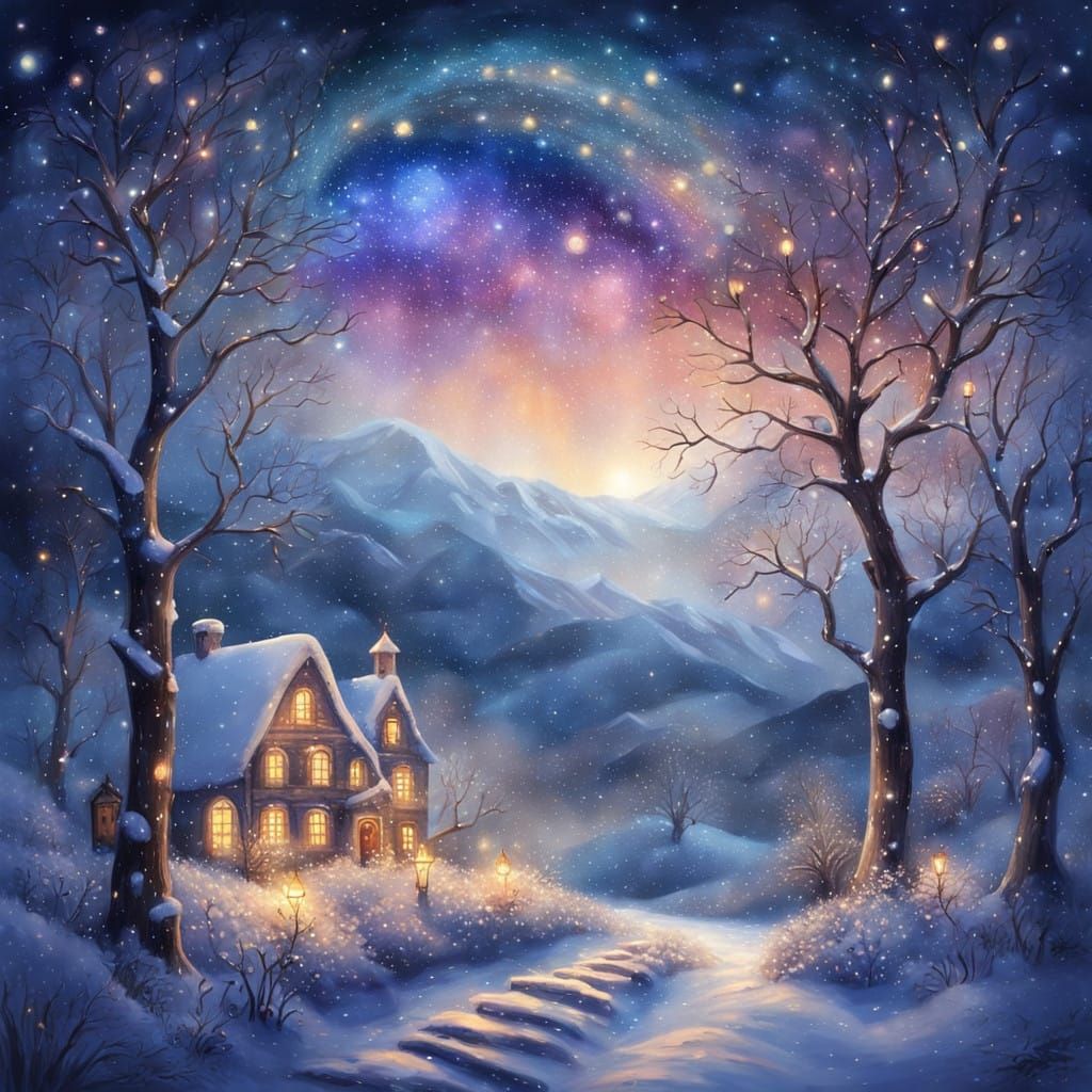 Winter Wonderland Illuminated by Magical Holiday Lights and....