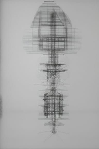 Abstract Graphic Score in Brutalist Style