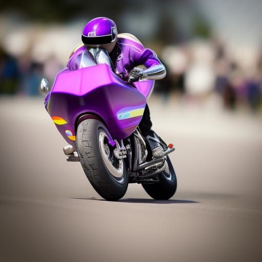 Purple People Eater Motorcycle Wins the Race