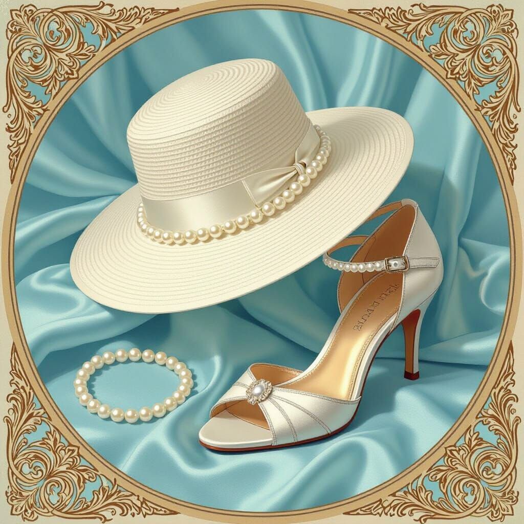 Pearl accented accessories for a teaparty at the Kentucky Do...