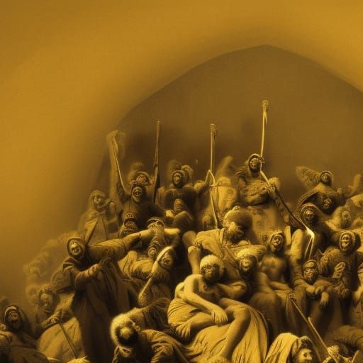 Qajar Warriors in Complementary Colors