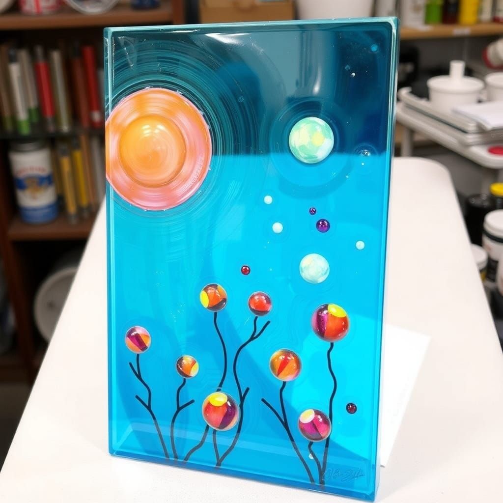 AI-Generated Reverse Glass Painting