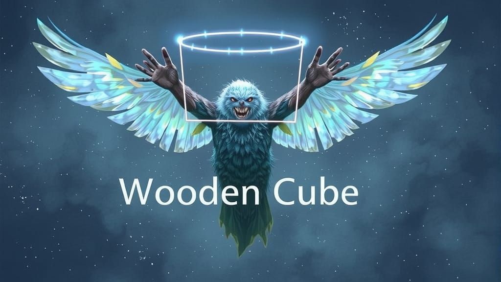 Realistic Photo of a Simple Wooden Cube