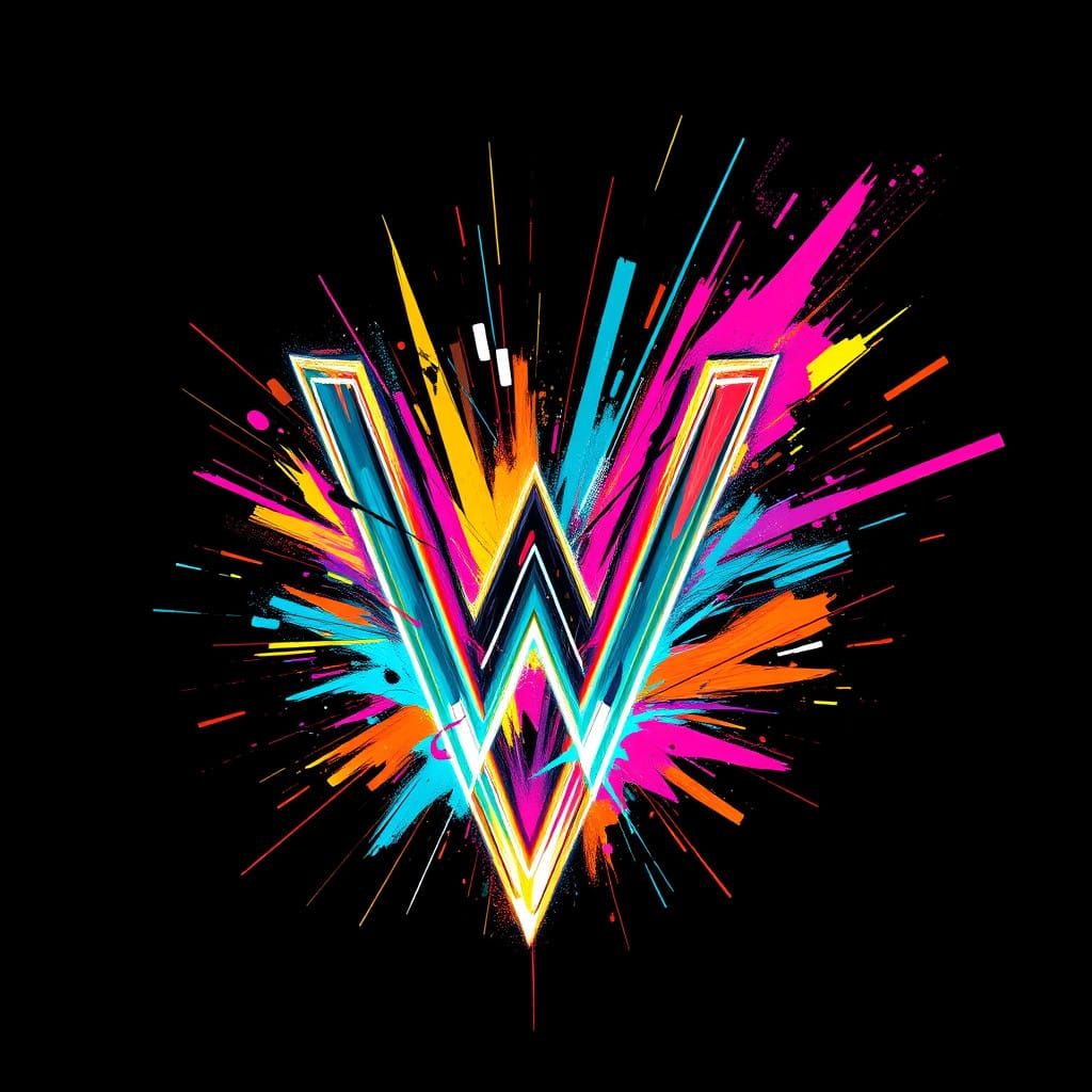Surreal Futuristic Concept of Energy in Vibrant Explosive Co...