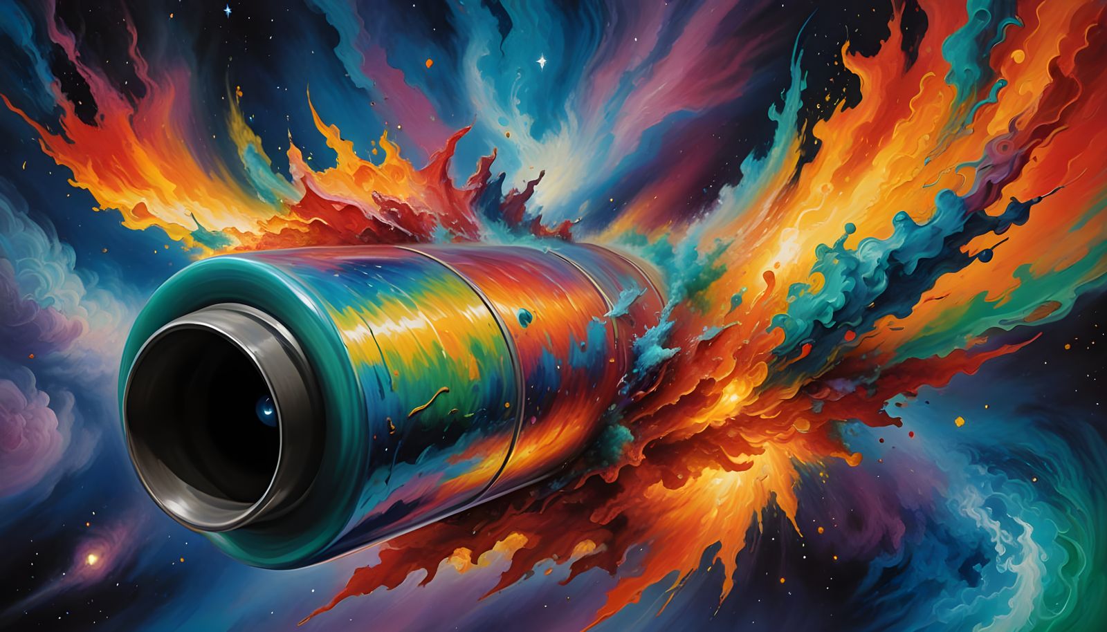 Miraculous Vortex Whirlpool in Radiant Oil Painting