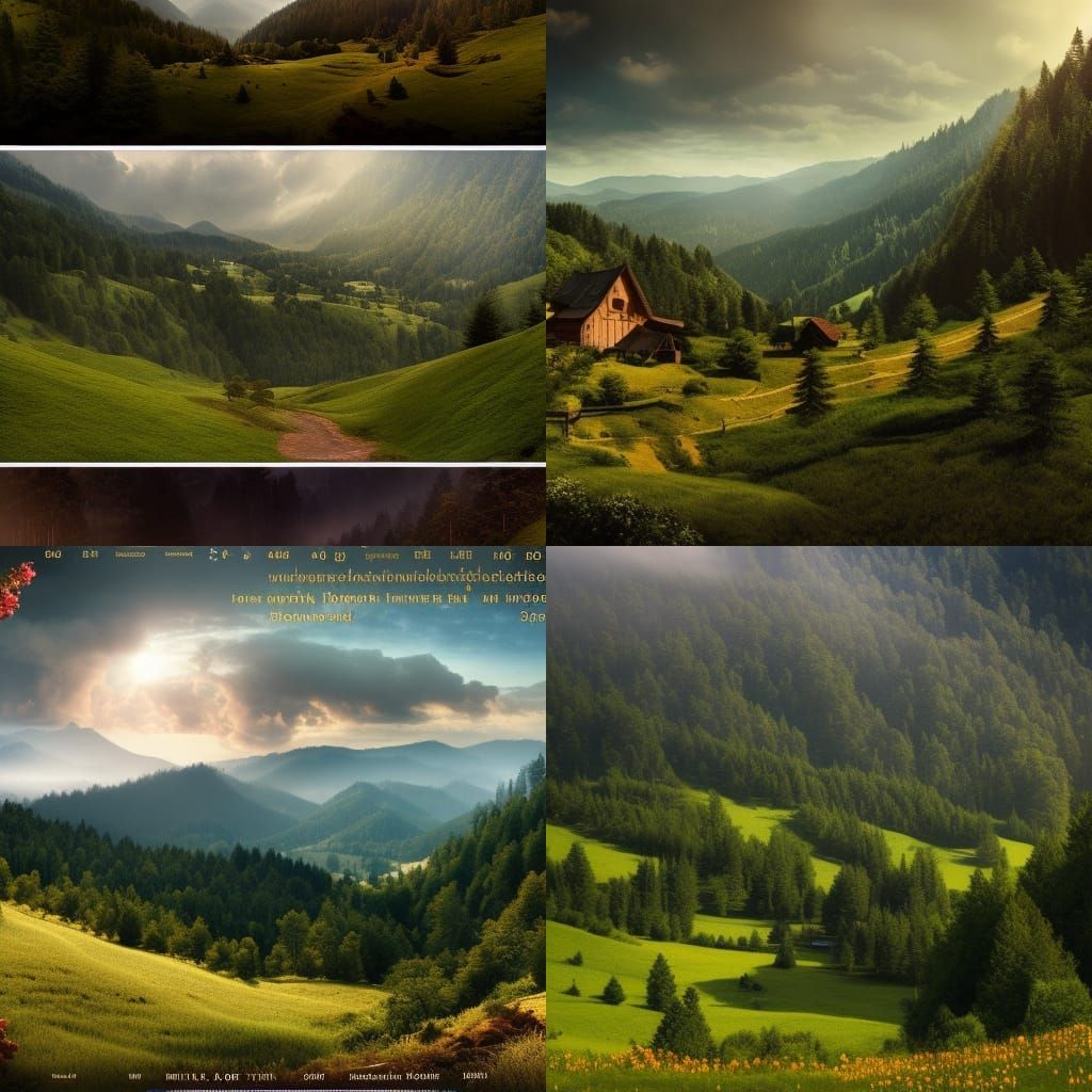 Detailed Black Forest Landscape: Cinematic Digital Painting
