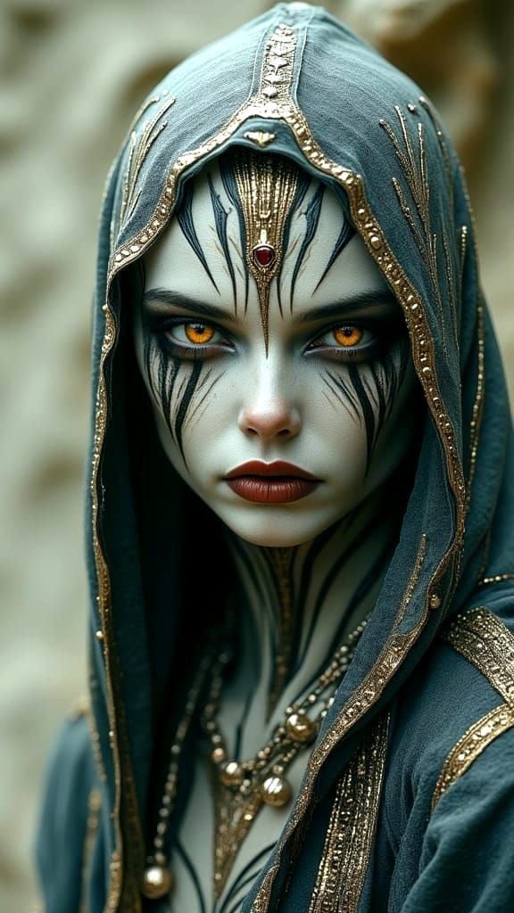 Hyperrealistic Portrait of Mythical Humanoid Creature