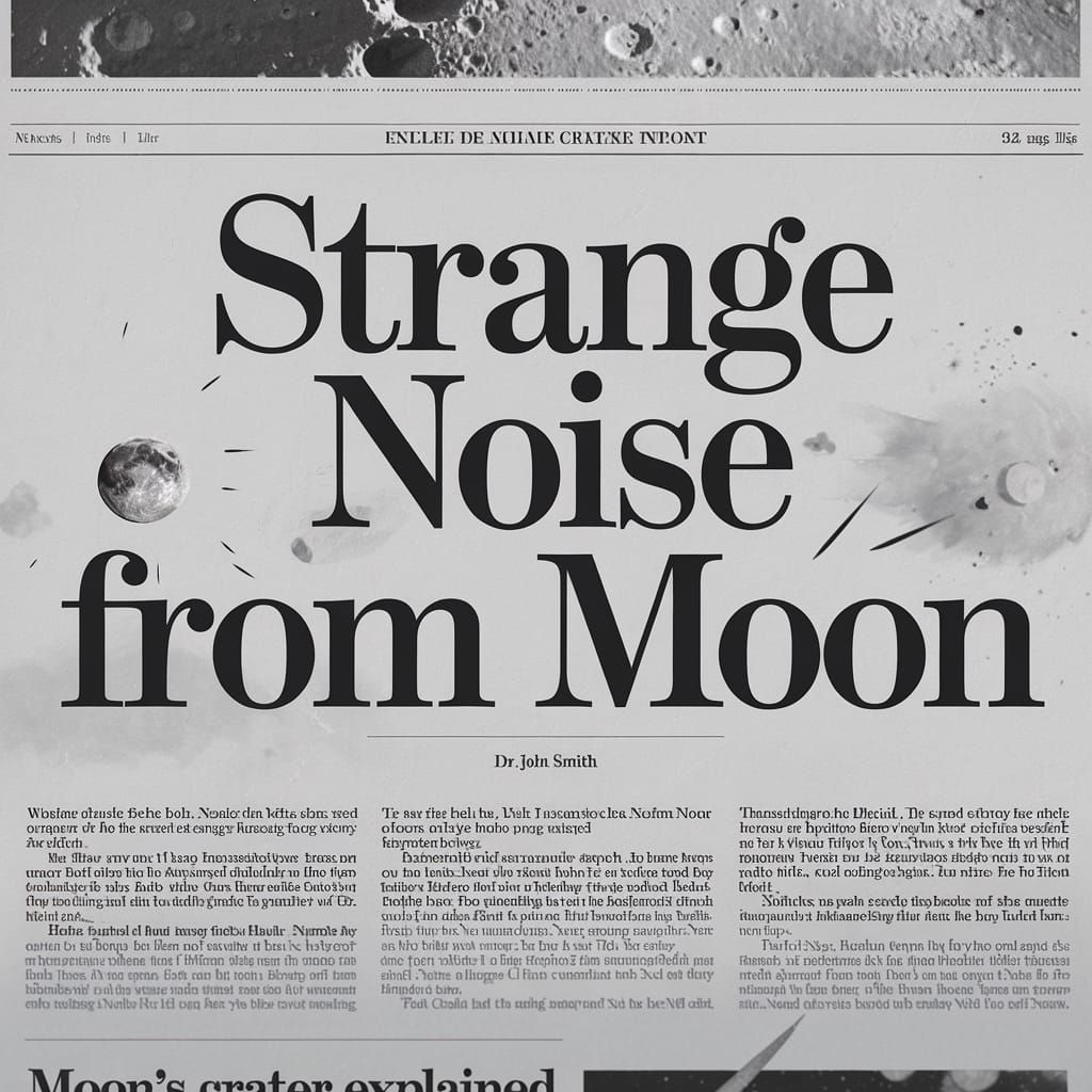 Newspaper Headline: Strange Noise From Moon