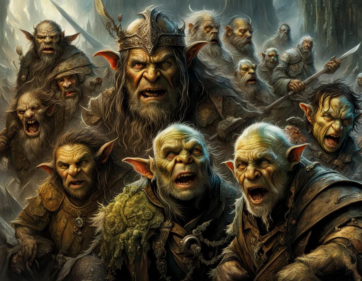 Orc Horde in Vibrant, Detailed Rendering