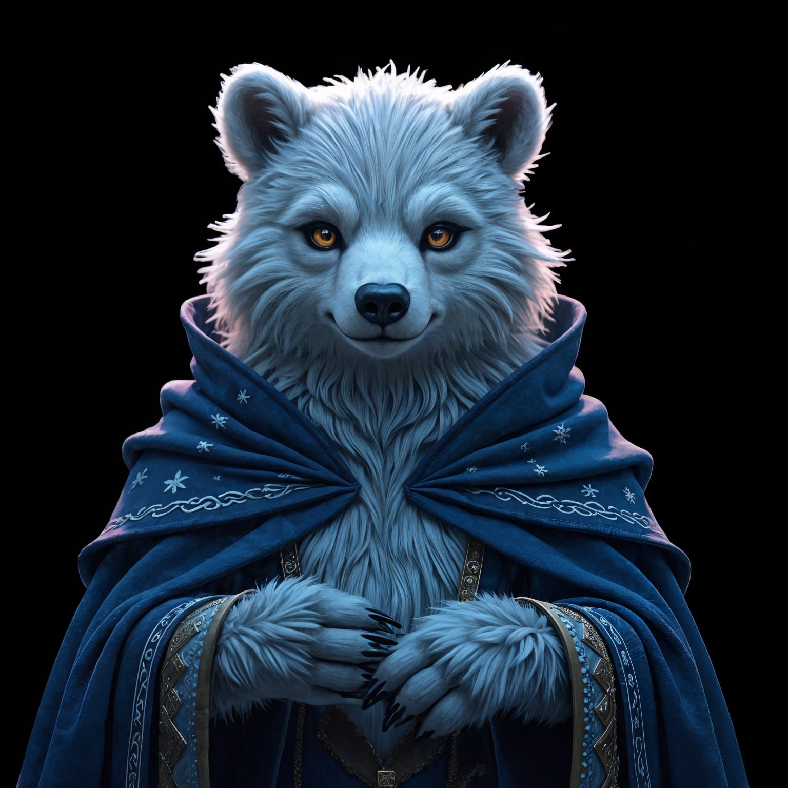 Wise Bearfolk Cleric Portrait in Fantasy Art Style