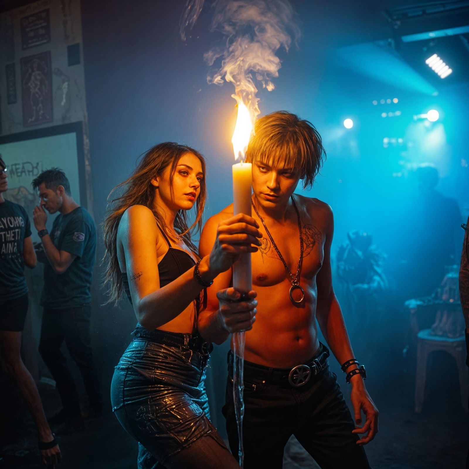 Goth Grunge Couple Disappears in Rave Dance Party