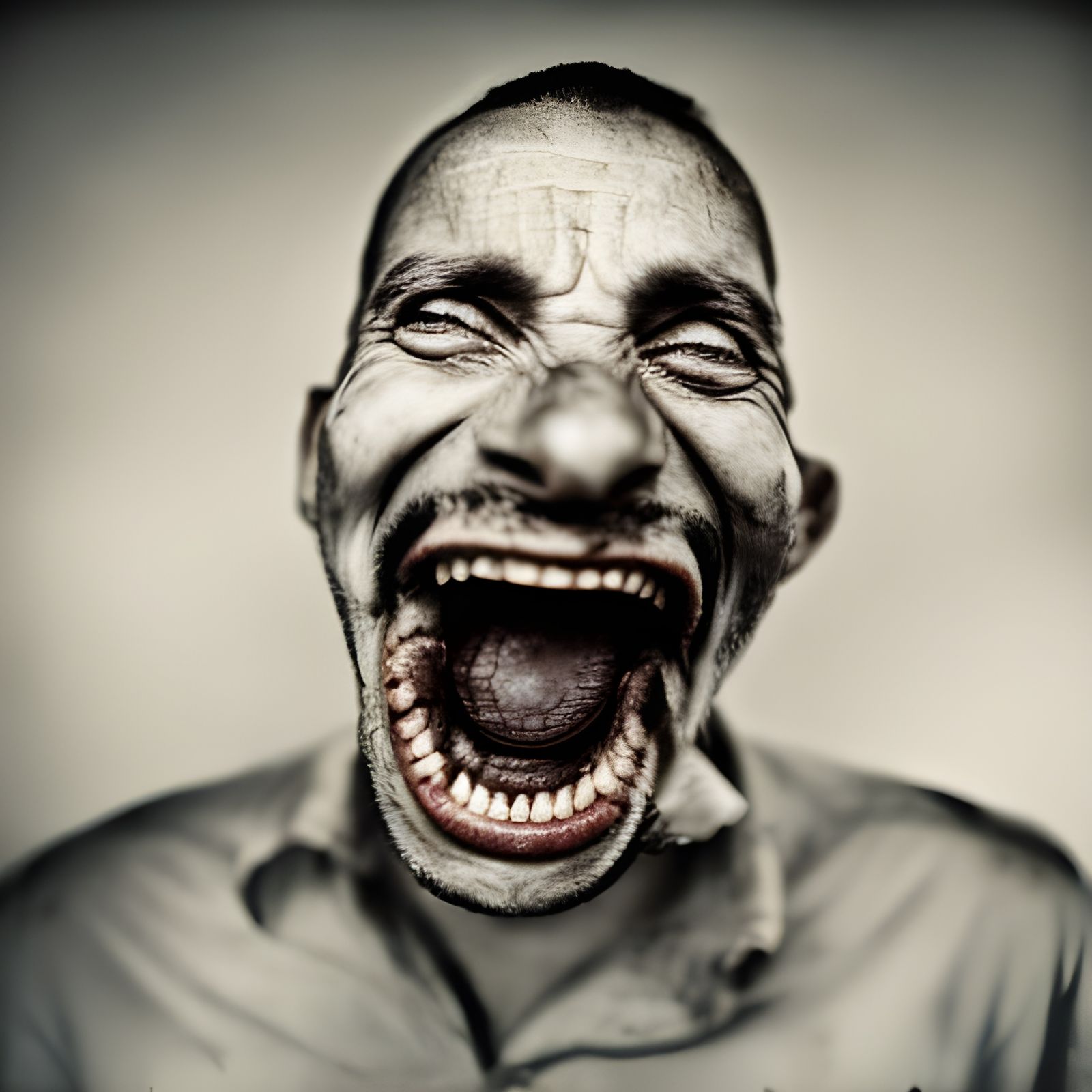 Man Screaming at the Cheese