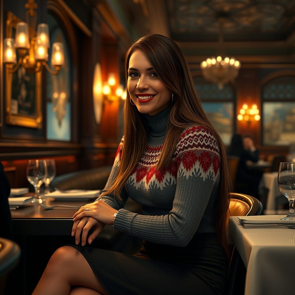 Luxurious Night Out in a Cozy Restaurant