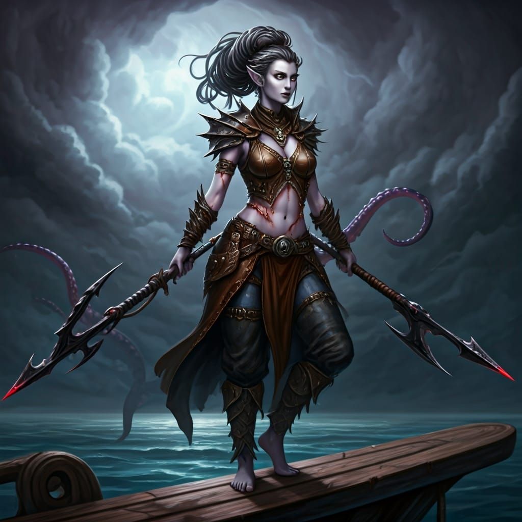 Drow Sailor Huntress of the Abyss