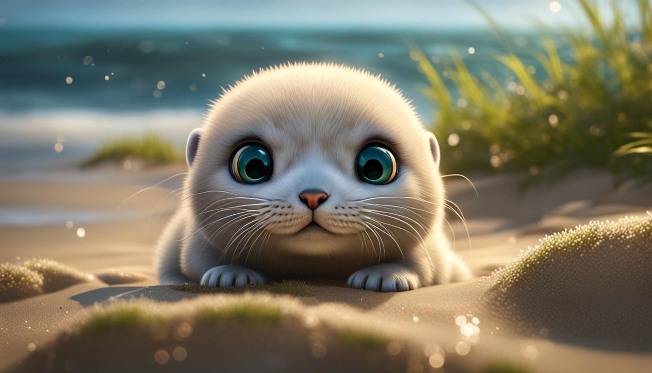 Lost Baby Seal on Cape Cod Shore