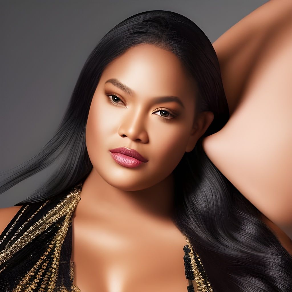 Plus Size Model Portrait in Professional Photography Style