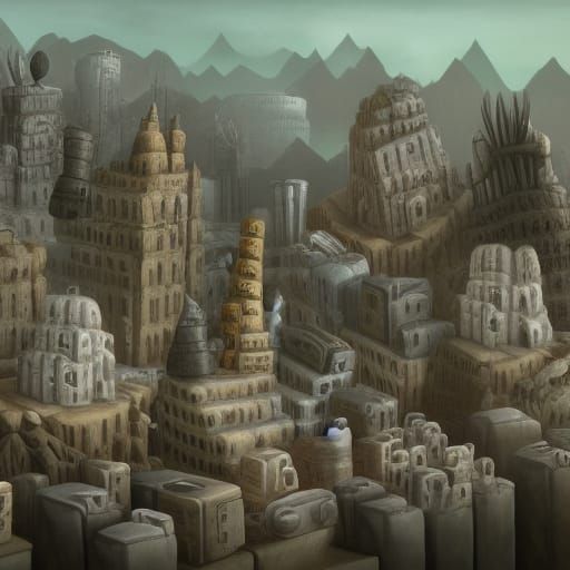 Cake City: Detailed Matte Painting