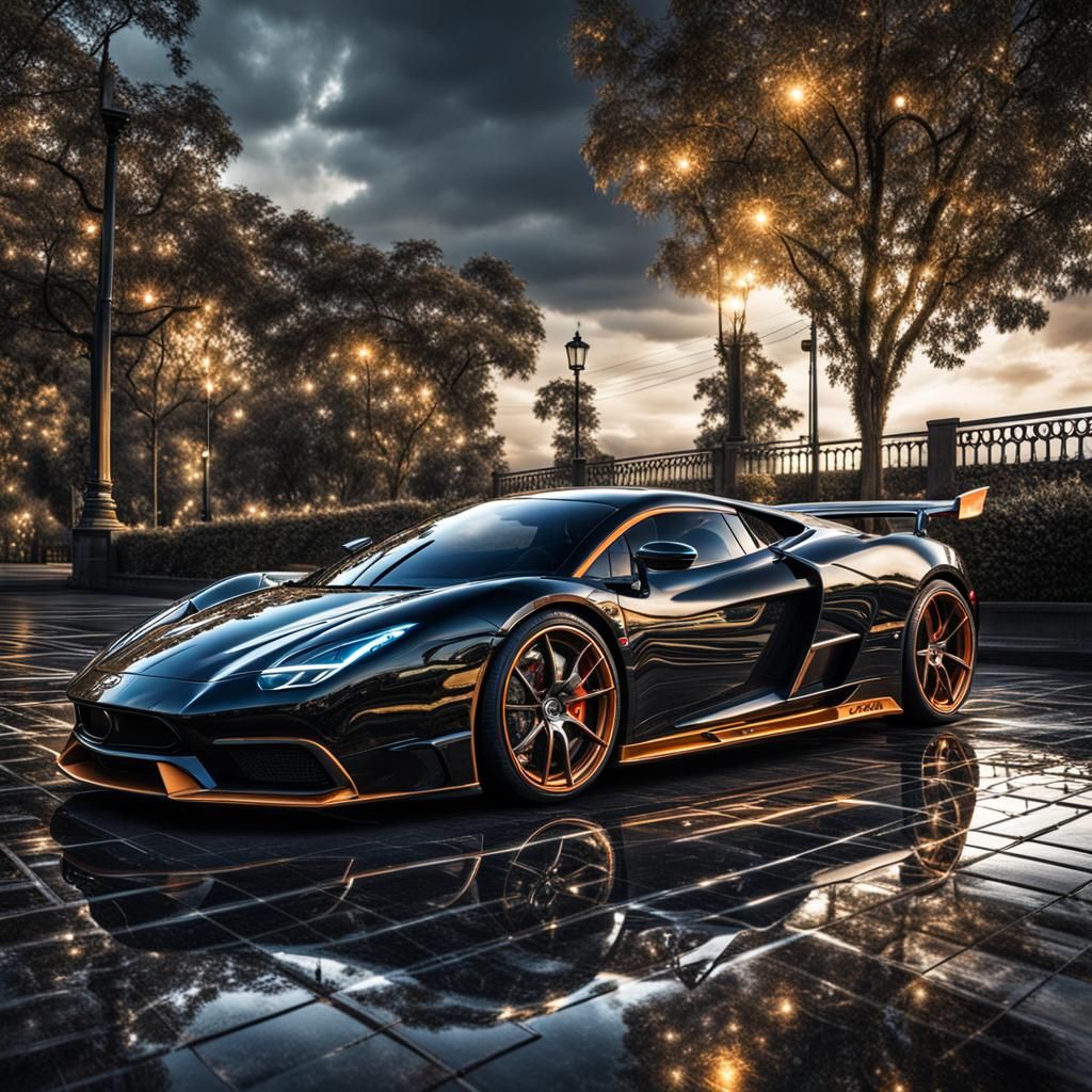 Hyperrealistic Super Car in Cinematic Composition