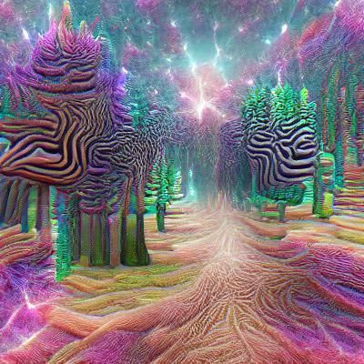 Surreal Forest of Interdimensional Wonders