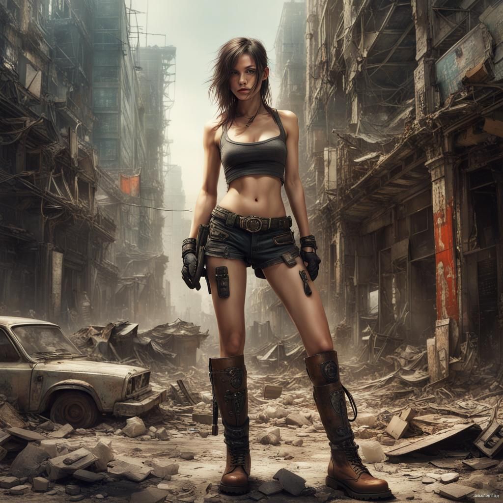 Post-Apocalyptic Beauty in City Ruins