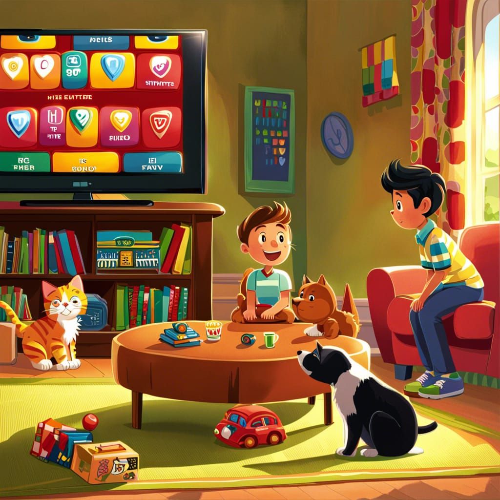 Family life - the brothers and their pets