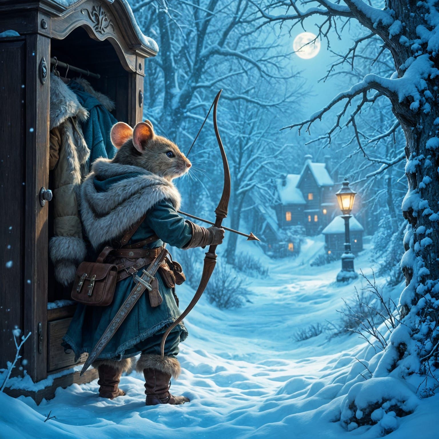 Mouse Adventurer Discovers Magical Land Beyond Wardrobe