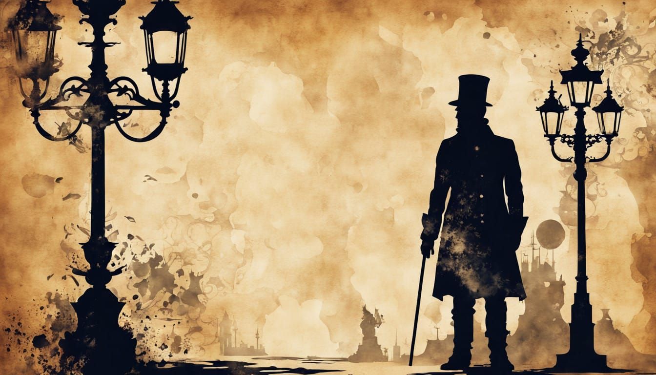 Steampunk Magician on a Vintage Street