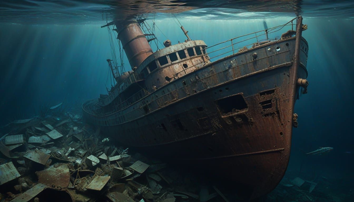 Surreal Oil Painting: Wreck of the Edmund Fitzgerald