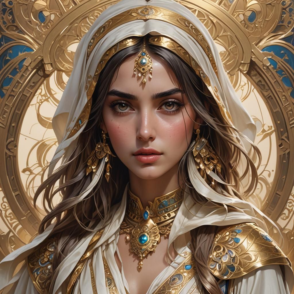 Ana de Armas in Arabian Silks: Fantasy Portrait