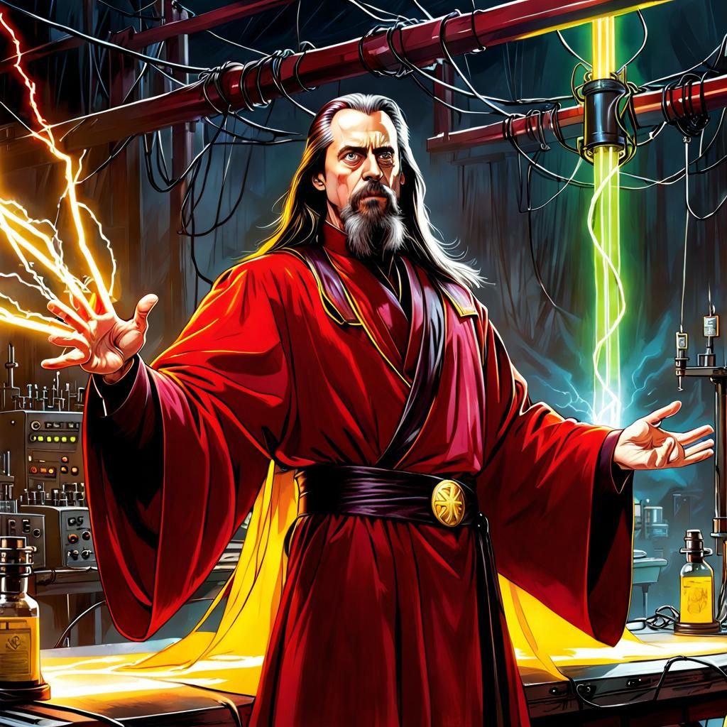 Mad Monk in Evil Lab, Digital Art Style