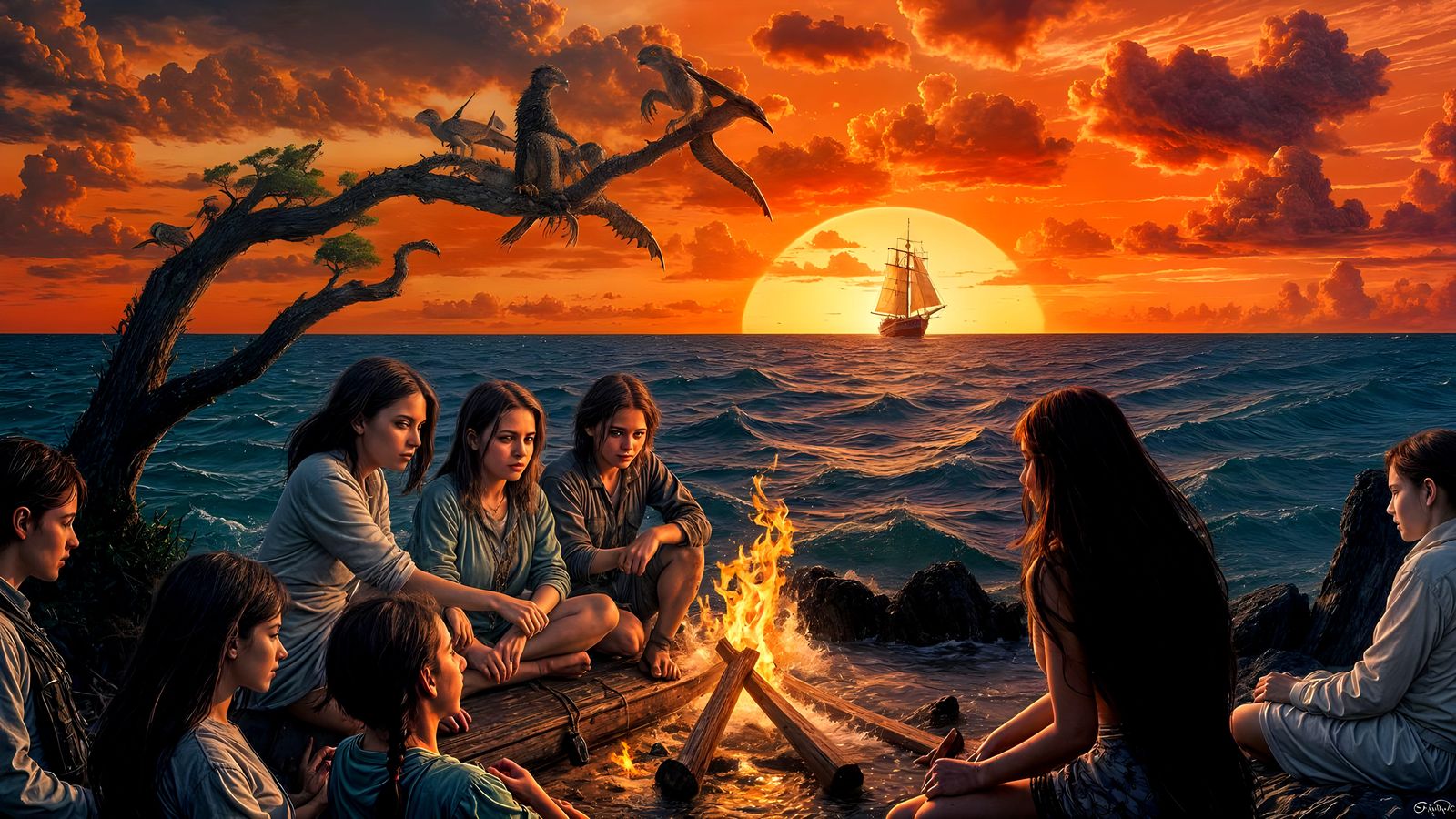 Island of Hope: Hyperdetailed Fantasy Illustration