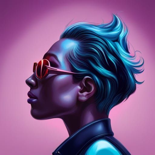 Hyperrealistic Psychedelic Sunglasses in Splash Art Style