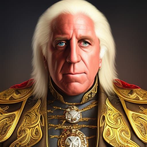 Ric Flair as King: Hyperdetailed Concept Art Portrait