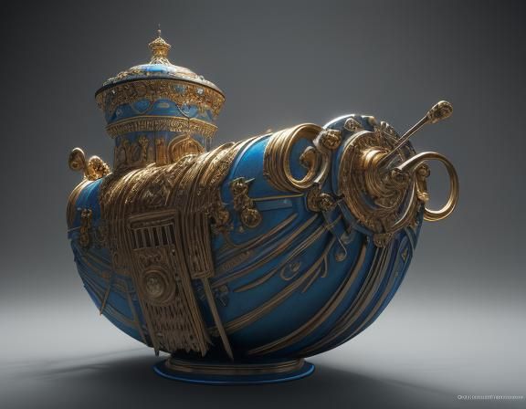 Spirit Energy Flows From Urn in Art Deco Style