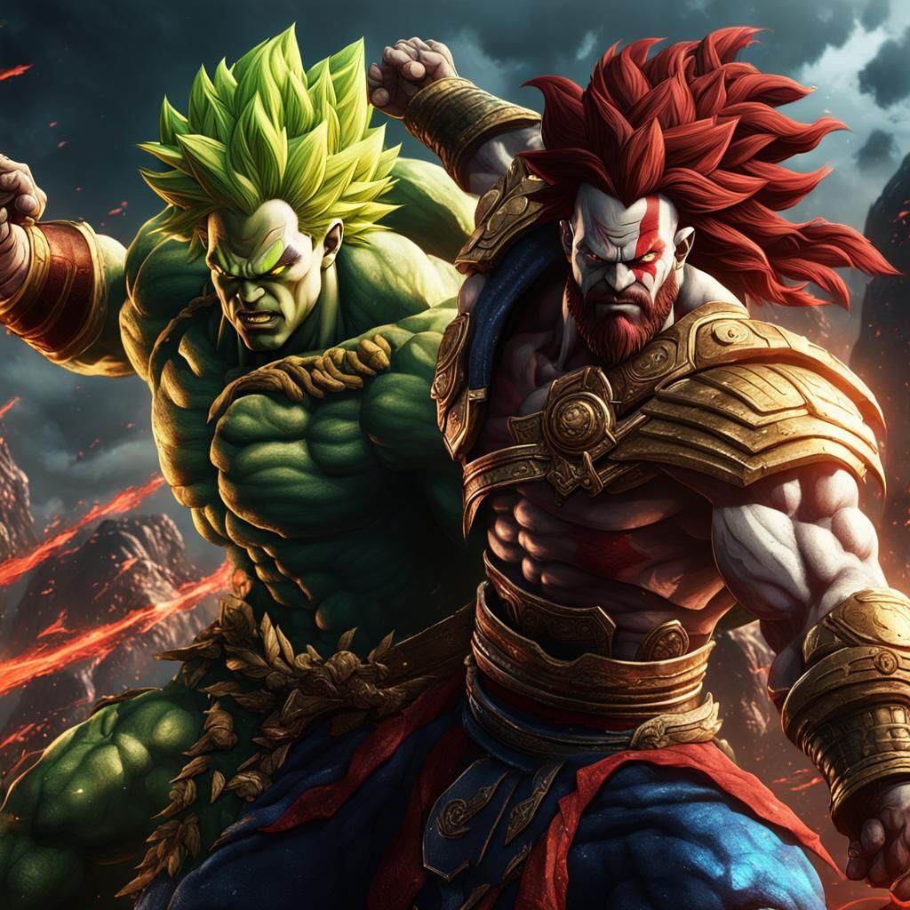 Broly Versus Kratos: Fantasy Battle