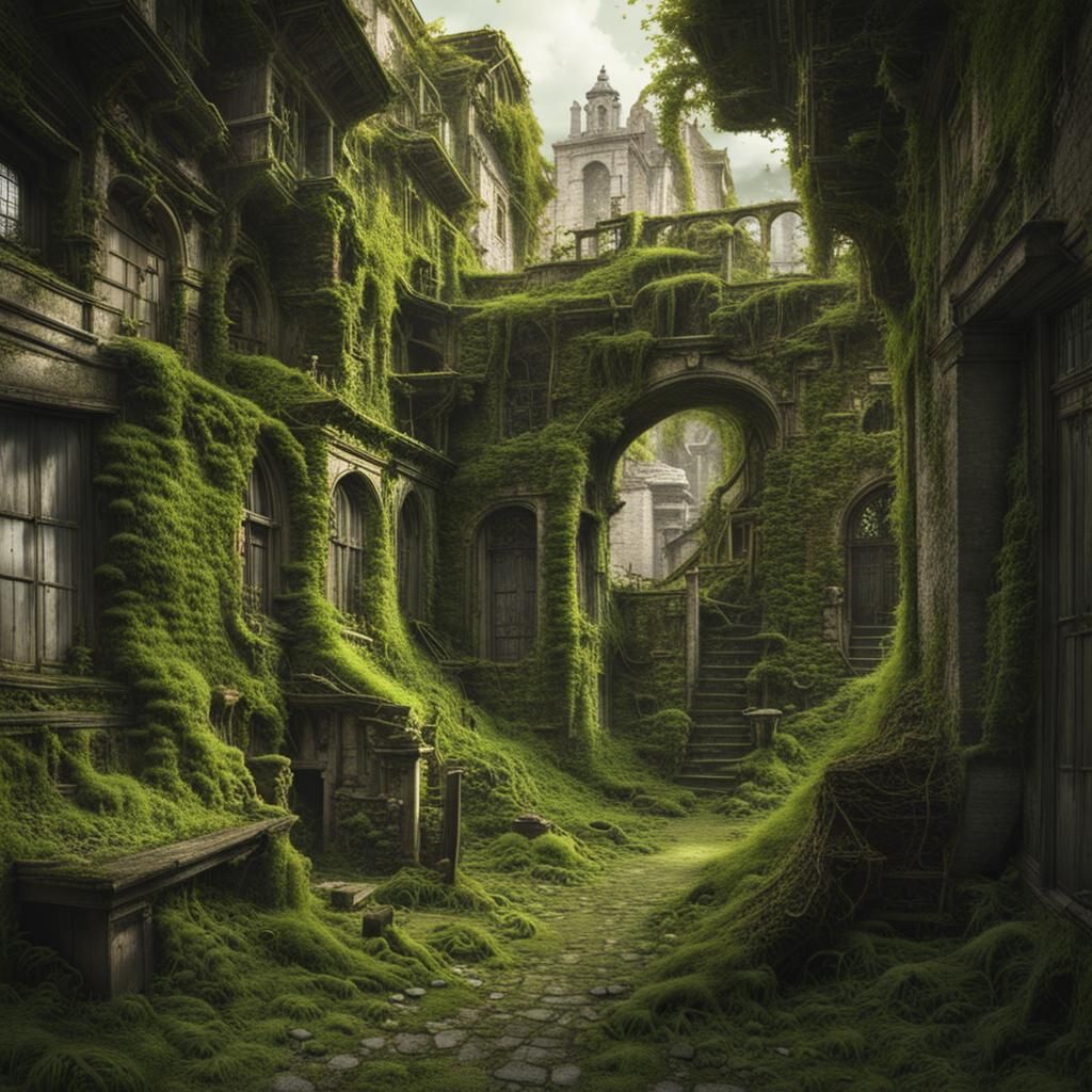 Overgrown City: Nature Reclaims Urban Ruins