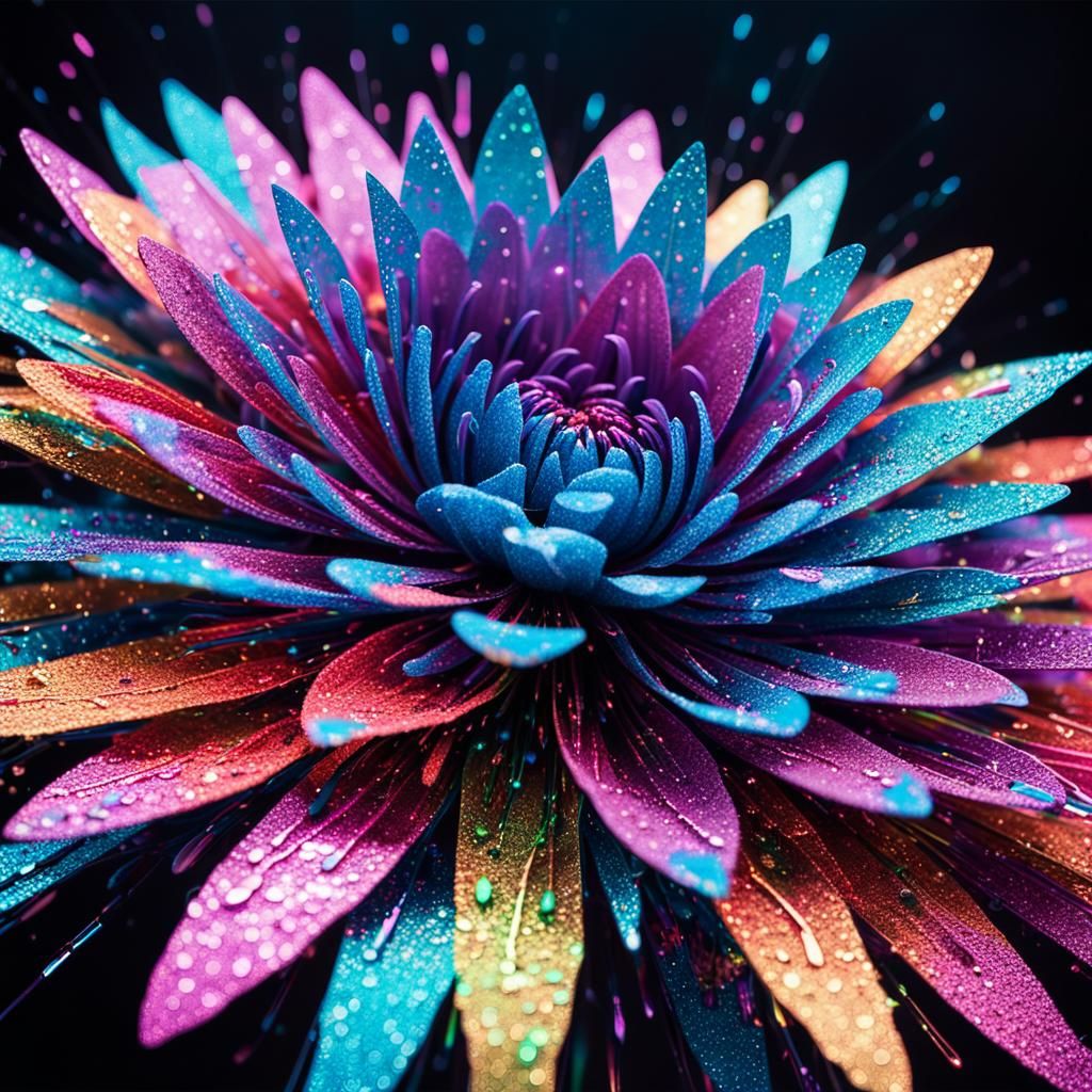 Laser Bloom in Neon Dreamscape