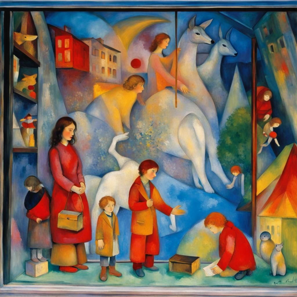 Dreamlike Toy Store Window Display