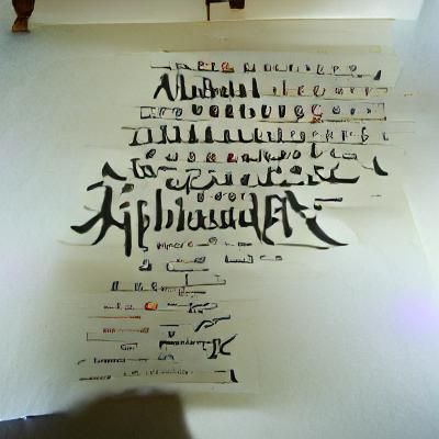 Calligraphic Alphabet in Ink