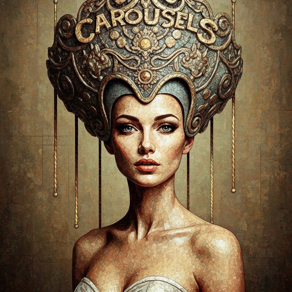 Surreal Woman With Carousel Headpiece