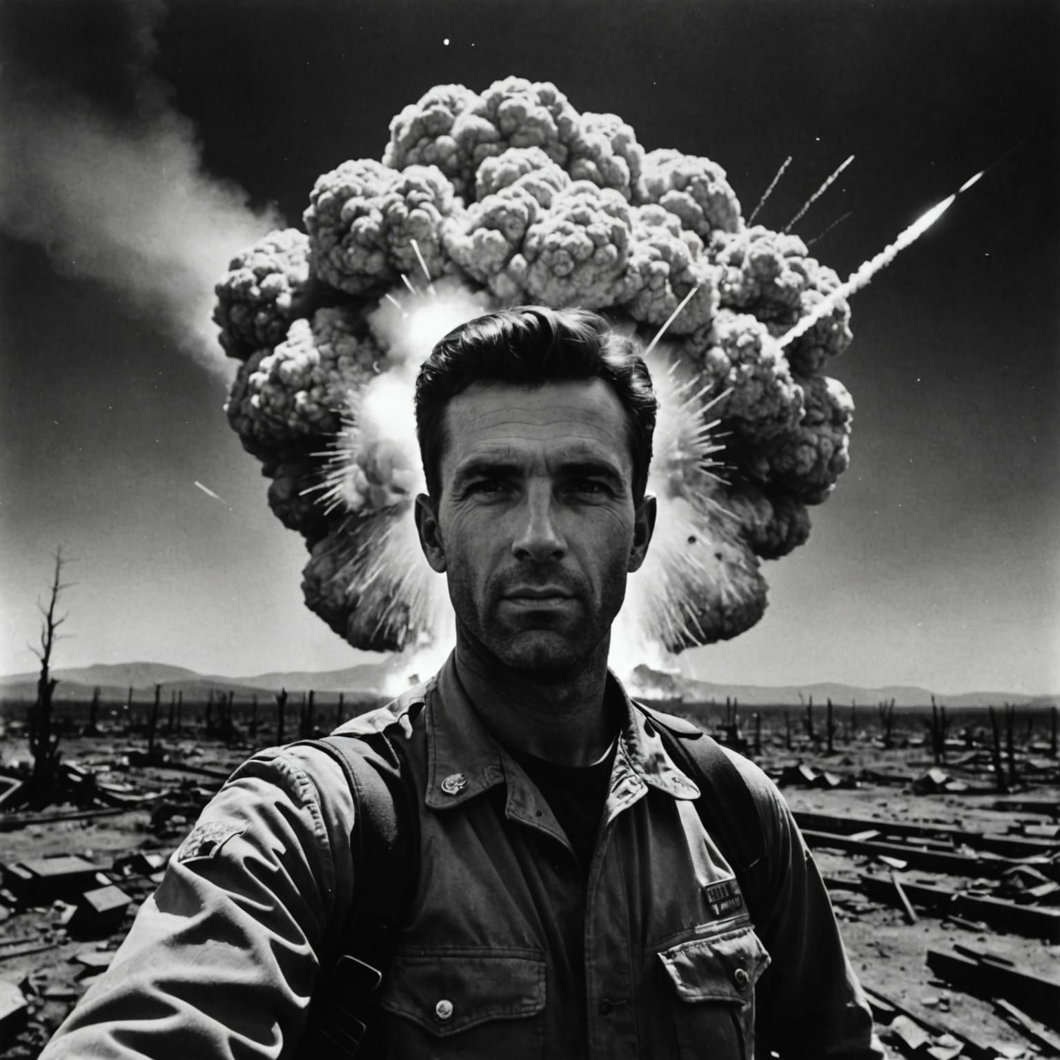 Selfie During Atomic Explosion: Shocking Image