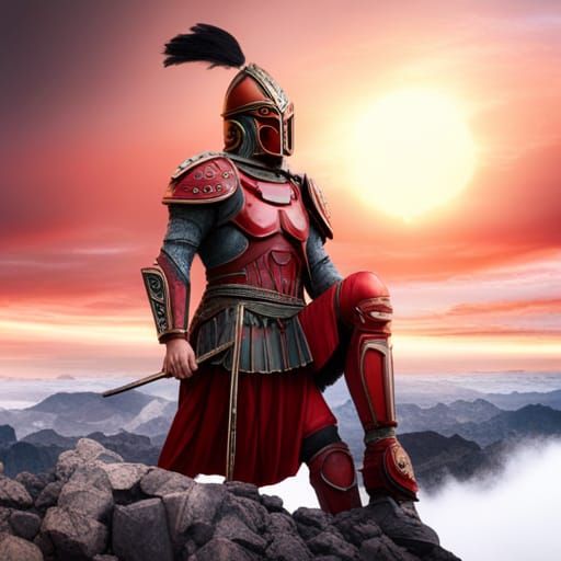 Ares Hoplite in Ancient Greece: Digital Matte Painting