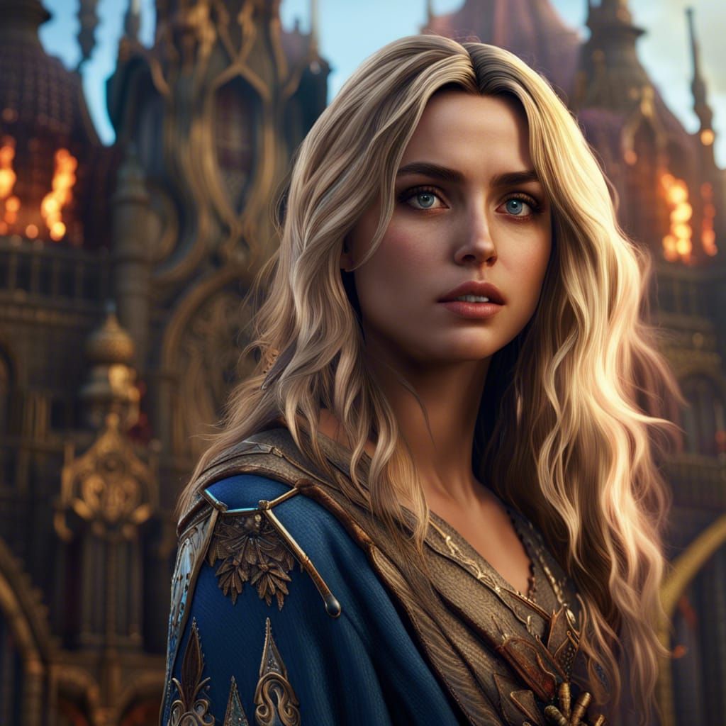 Fantasy Portrait of Ana De Armas as Young Mage