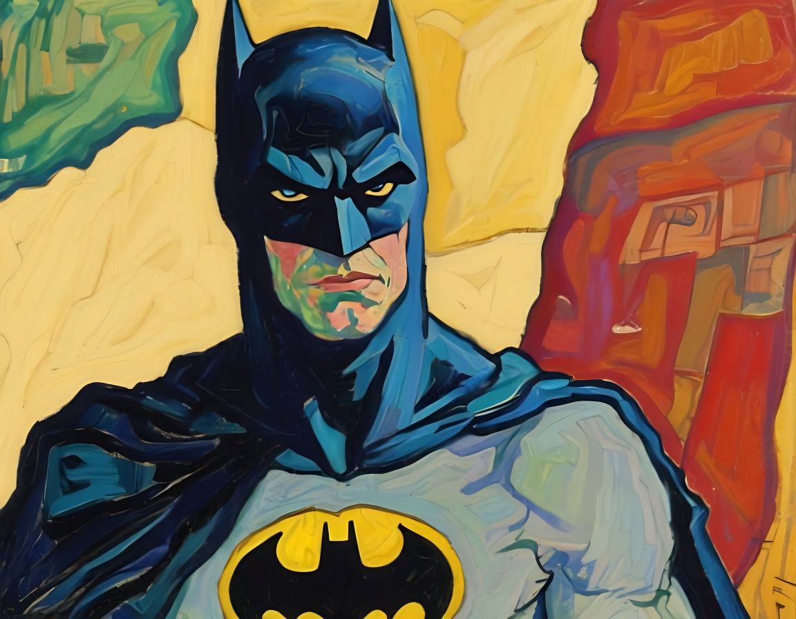 Batman in Expressionist Style of Egon Schiele