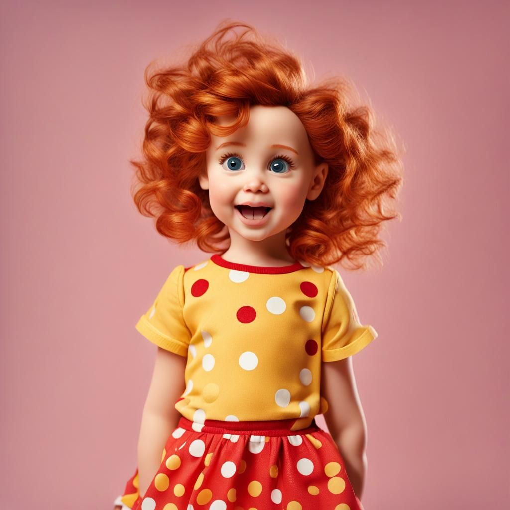 Hyper Realistic Portrait of a Red-Haired Girl