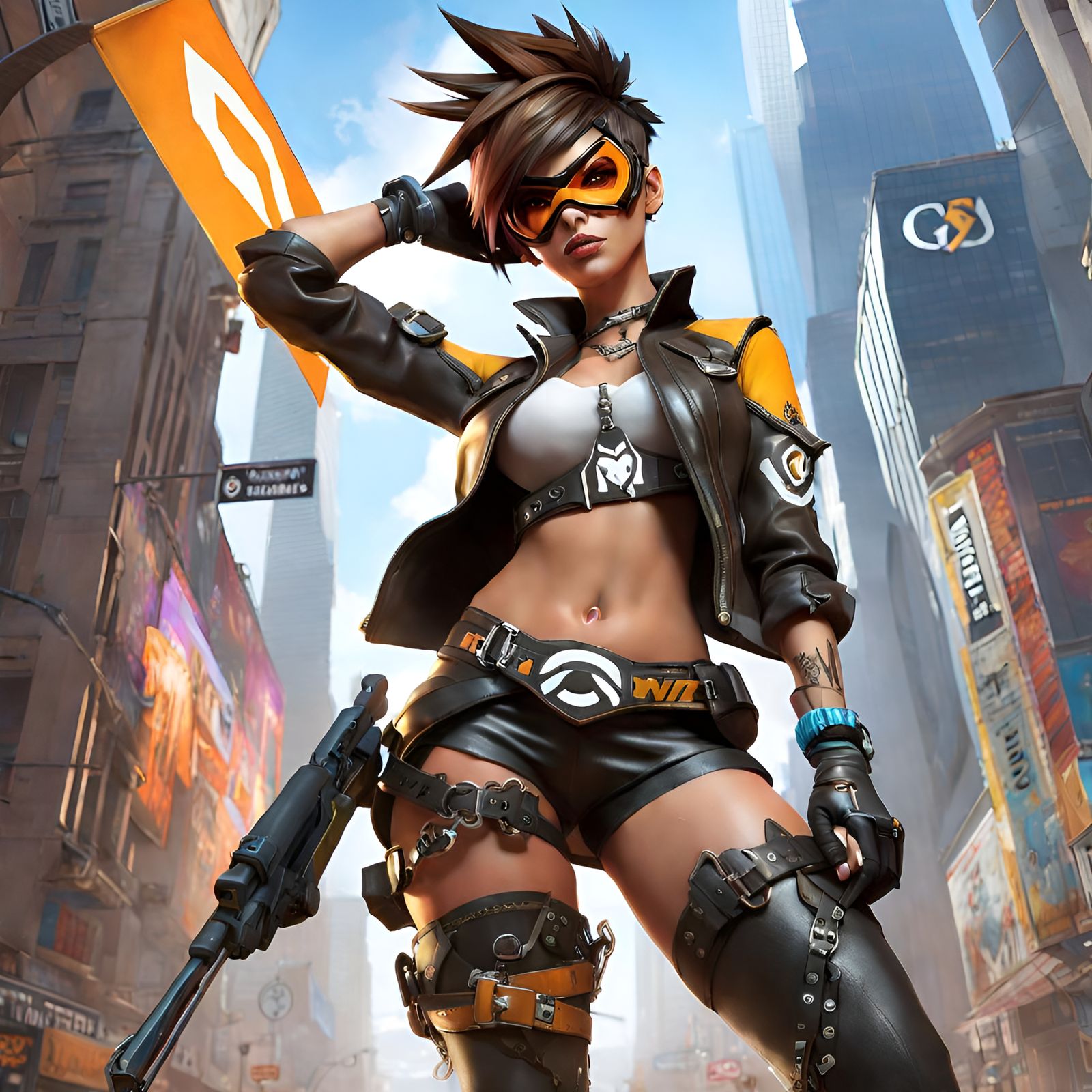 Tracer as Punk Delinquent: Hyperdetailed Digital Art