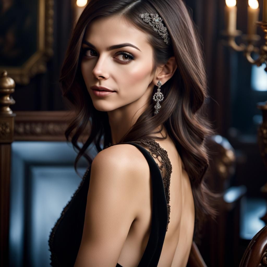 Ornate Portrait of Woman in Annie Leibovitz Style