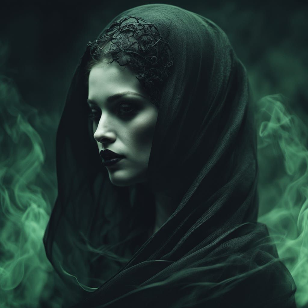 Macabre Woman in Dark Fantasy Style