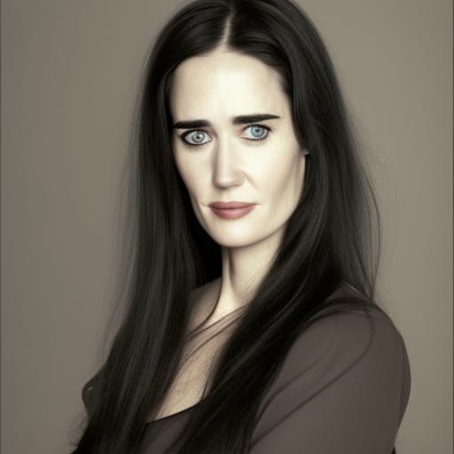 Elegant Portrait Blending Classic Hollywood Beauty