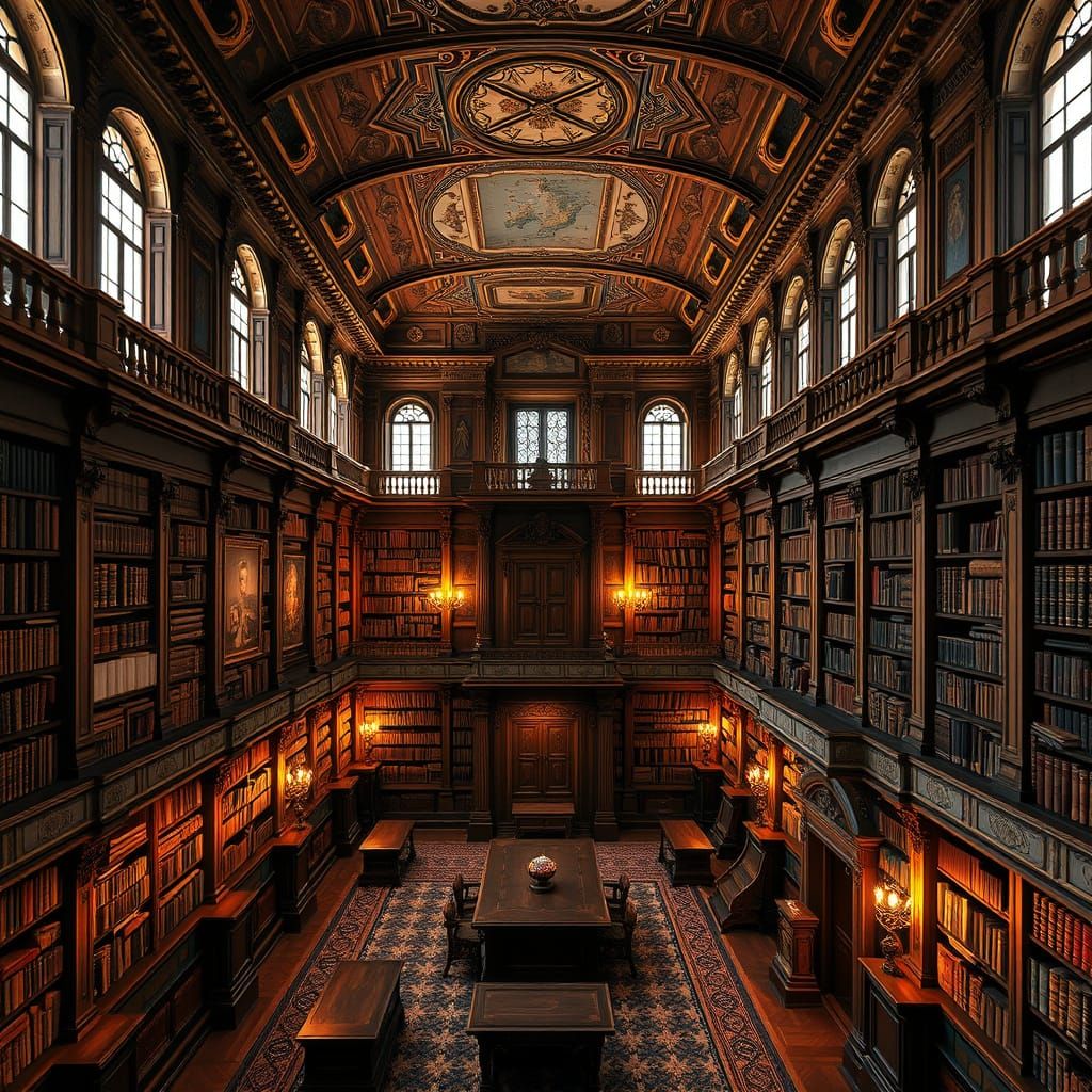 Elegant 18th-Century Library in a Grand Portuguese Palace